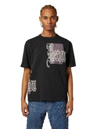 HERON PRESTON/ヘロンプレストン/GOTHIC COLOR BLOCKS SS TEE/BLACK/ブラック