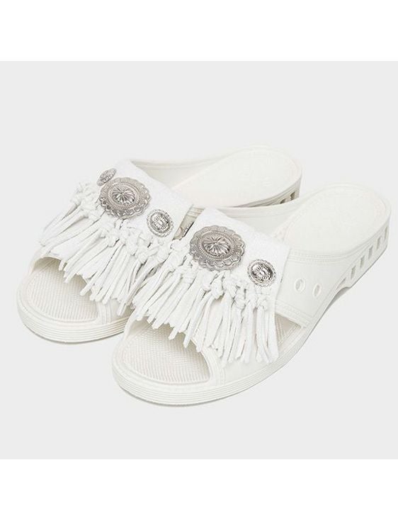 Bench/ベンチ/BENSAN-D SUEDE FRINGE CONCHO/WHITE/ホワイト