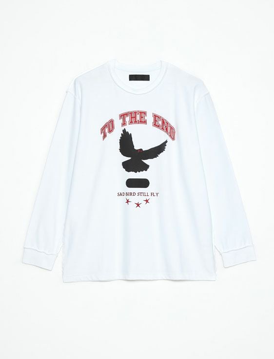 SHOOP/シュープ/TO THE END REVERSE LONG TEE/WHITE/ホワイト
