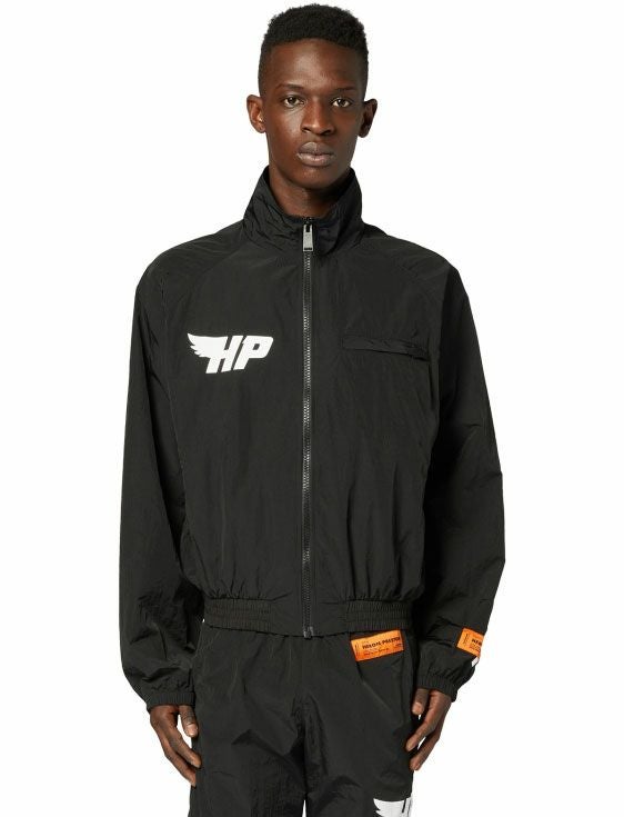 HERON PRESTON/ヘロンプレストン/HP FLYNYLON TRACKTOP/BLACK/ブラック