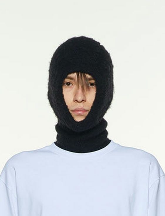 SHOOP/シュープ/DOUBLE FACE MOHAIR BALACLAVA/BLACK/ブラック