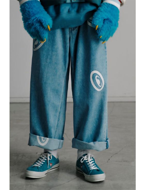 FACETASM ファッセタズム　デニム　ボア　2wayコート　ゆるだぼ FACETASM/ファセッタズム/FACETASM×CPD BIG HEART DENIM/INDIGO/インディゴ