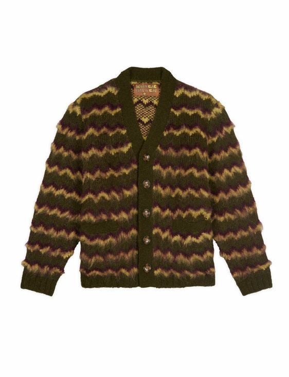 BRAIN DEAD/ブレインデッド/ZIG ZAG STRIPED CARDIGAN/MULTI/マルチ