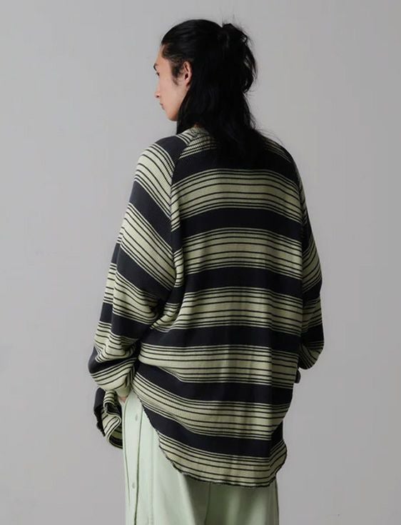 FACETASM/ファセッタズム/LAYERED WAFFLE KNIT CARDIGAN/GRAY/グレー