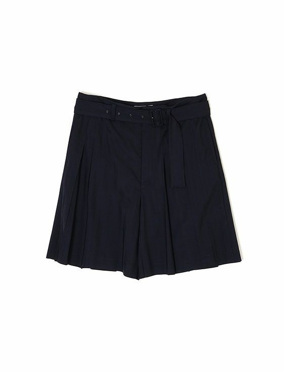 FACETASM/ファセッタズム/PLEATED WOOL SHORTS/NAVY/ネイビー