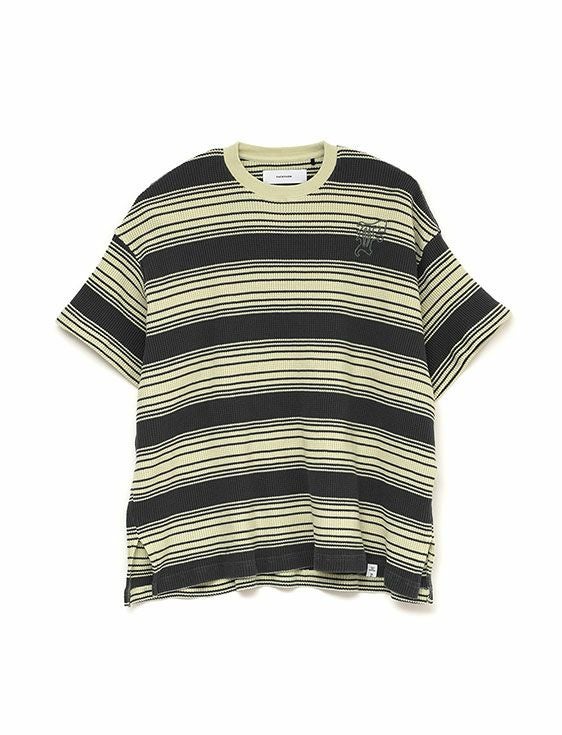 FACETASM/ファセッタズム/WAFFLE KNIT TEE/CHARCOAL/チャコール
