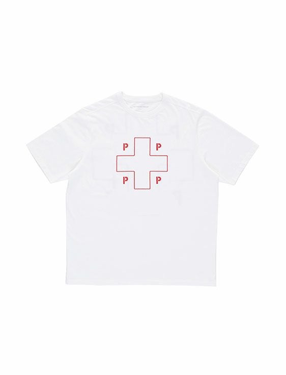 POP TRADING COMPANY/ポップトレーディングカンパニー/LIFESAVER T-SHIRT IN WHITE/WHITE/ホワイト