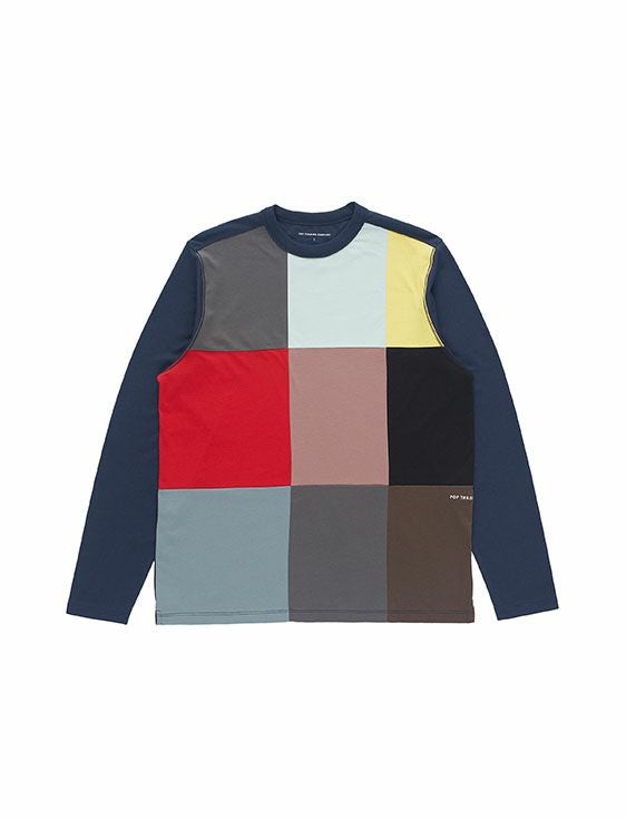 POP TRADING COMPANY/ポップトレーディングカンパニー/PANEL LONGSLEEVE SHIRT IN MULTICOLOUR/MALTI