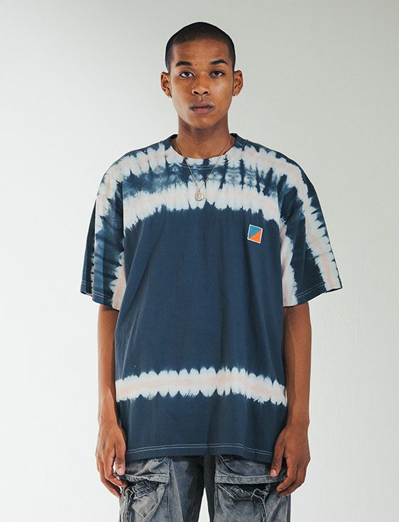 KARNELY/カーネリー/ SPOT DYE LINE S/S TEE/PURPLE/パープル