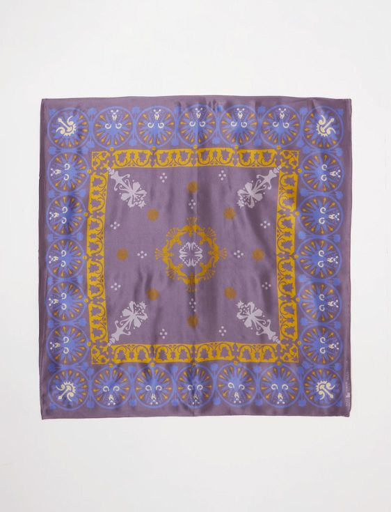 BUENA VISTA/ブエナビスタ/COLORED BANDANA SILK SCARF/PURPLE/パープル