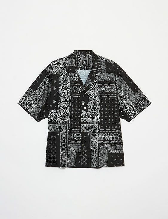 BUENA VISTA/ブエナビスタ/【横尾忠則 × BUENA VISTA】髑髏 bandana S/S shirts/BLACK/ブラック