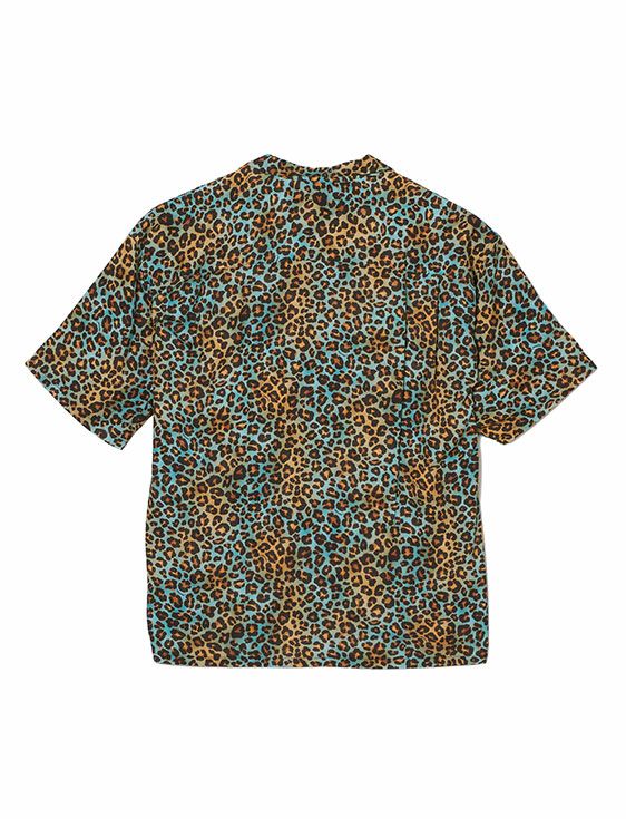 MSML/エムエスエムエル/LEOPARD OPEN COLLAR SHORT SLEEVE SHIRTS/BLUE