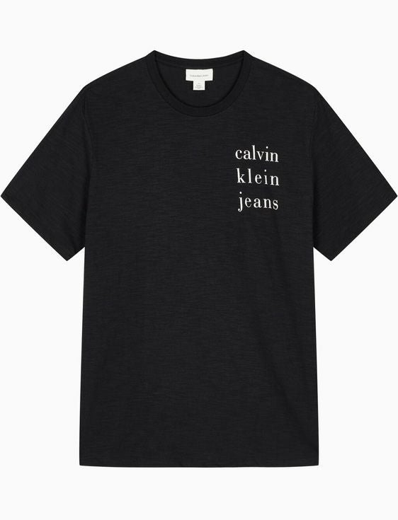 CalvinKlein/カルバンクライン/SS SLUB CKJ CLASSIC CREWNK TEE/BLACK/ブラック