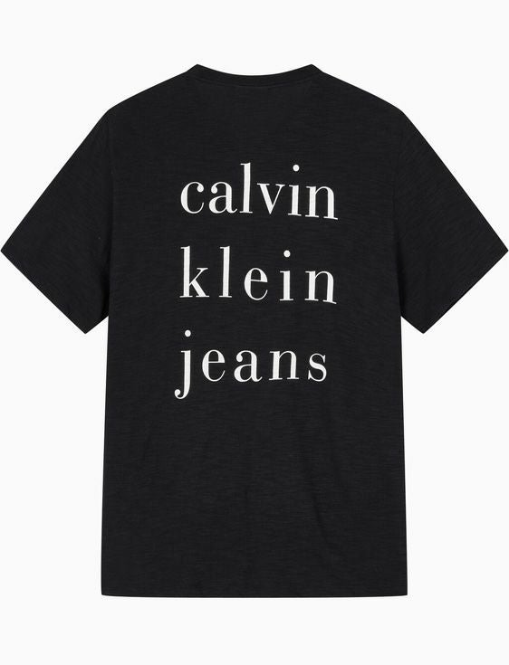 CalvinKlein/カルバンクライン/SS SLUB CKJ CLASSIC CREWNK TEE/BLACK/ブラック