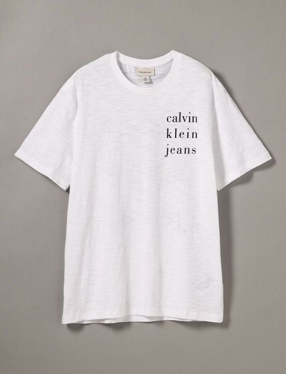 CalvinKlein/カルバンクライン/SS SLUB CKJ CLASSIC CREWNK TEE/WHITE/ホワイト