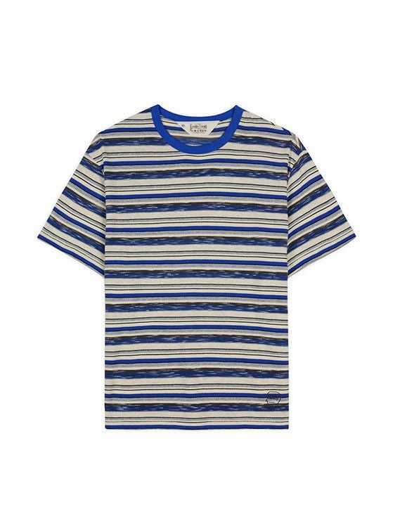 BRAINDEAD/ブレインデッド/TONI STRIPE T-SHIRT/BLUE/ブルー