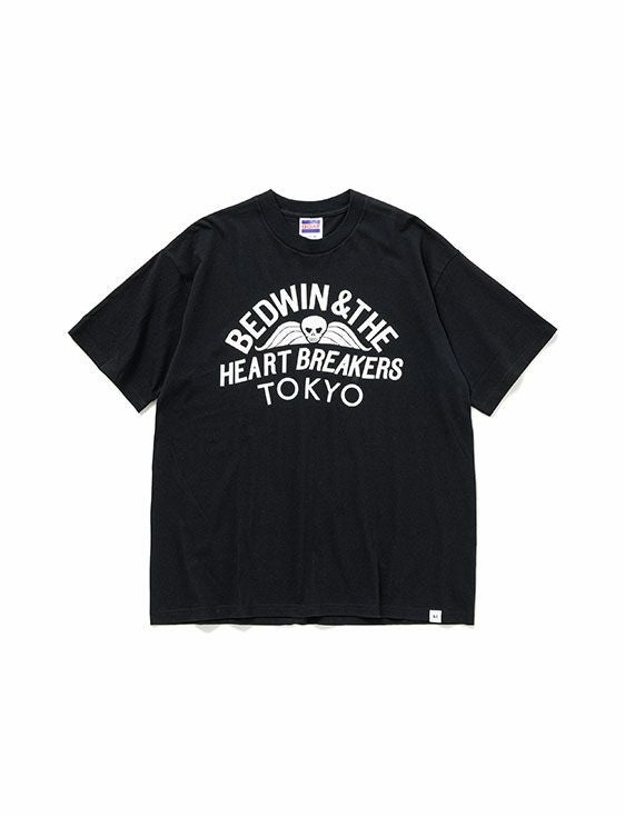 BEDWIN & THE HEARTBREAKERS/ベドウィン/S/S PRINTED TEE FONDA/BLACK/ブラック