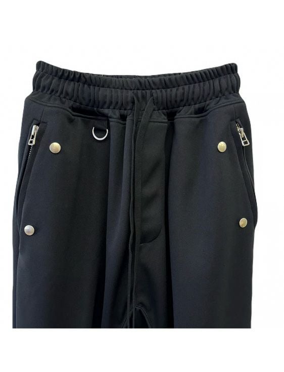 INDEPICT/インデピクト/JERSEY DOT TRACK PANTS/BLACK/ブラック
