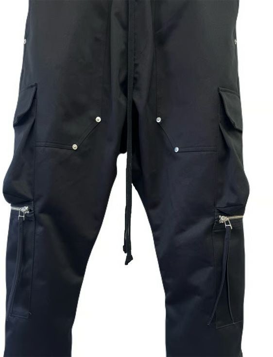 INDEPICT/インディピクト/HIGH RISE CARGO TROUSER/BLACK/ブラック