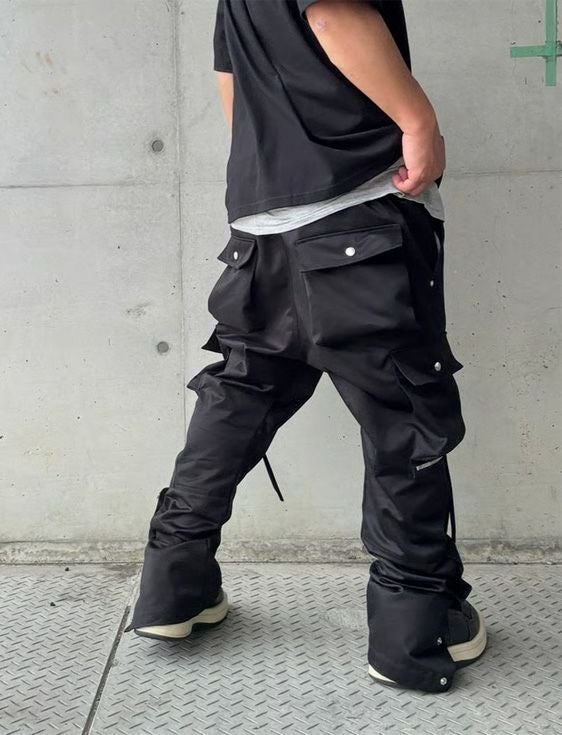 INDEPICT/インディピクト/HIGH RISE CARGO TROUSER/BLACK/ブラック